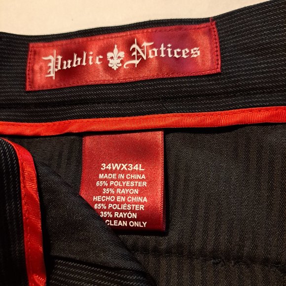 Public Notices Black Pinstripe Dress Pants - Picture 8 of 8